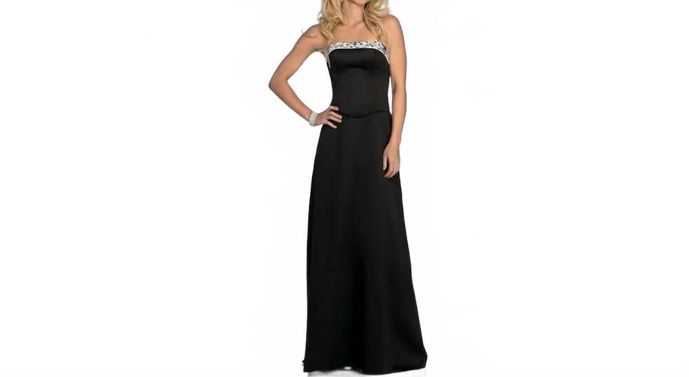 NEW LAST DRESS gilded simplicity strapless prom gown in black